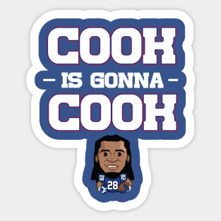 James Cook Is Gonna Cook Sticker
